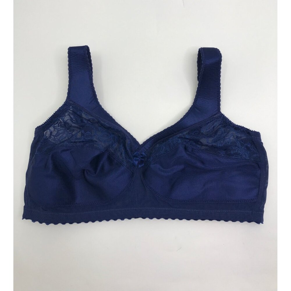 Glamorise MagicLift Original Support Wirefree Bra Blue Navy 40D